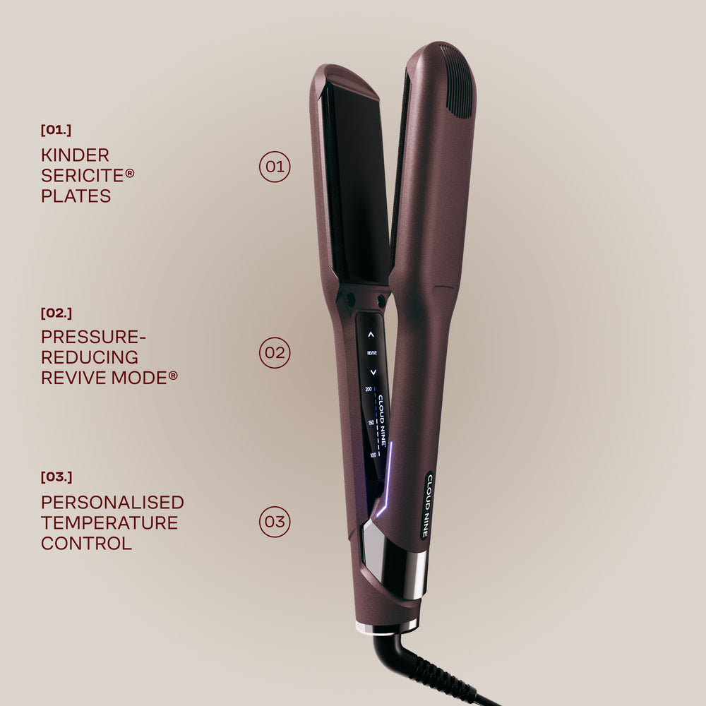 The Dark Burgundy Wide Iron Piastra