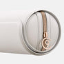 LUXURY WHITE FAUX LEATHER TRAVEL POUCH CUSTODIA