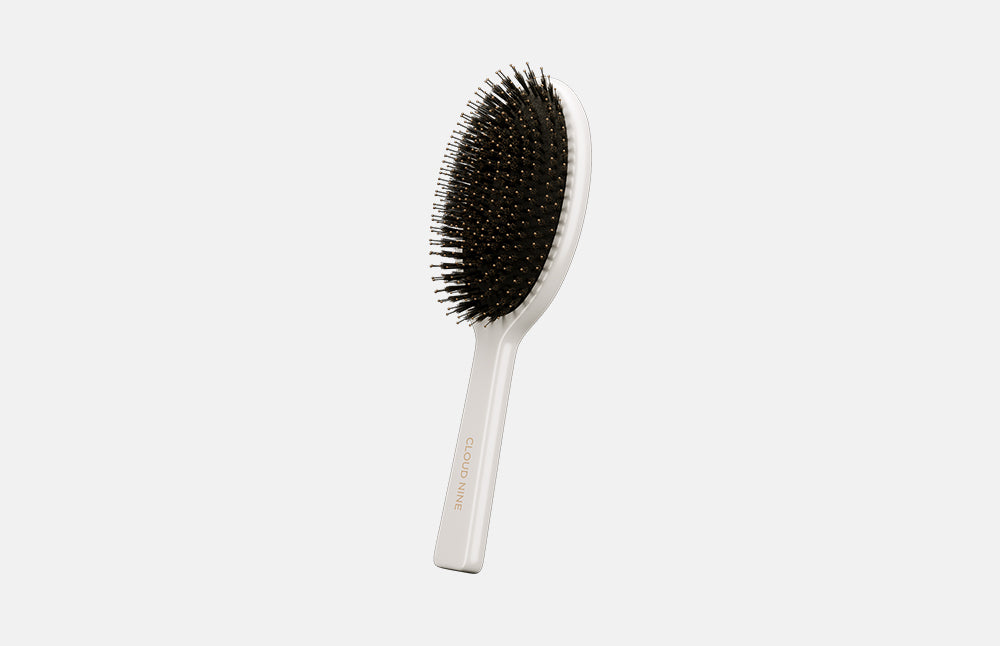 Luxury White Bristle Dressing Brush Spazzola