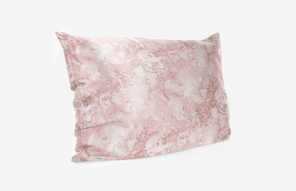 Federa cuscino - Rosa marmo